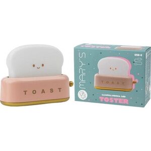 Lampka nocna LED toster różowy