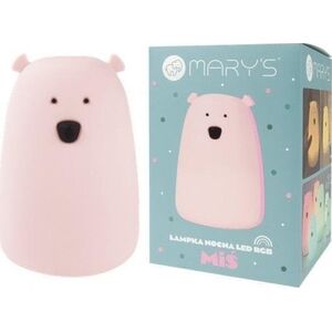 Lampka nocna LED RGB+WW + R/C miś duży różowy