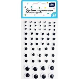 Oczy ruchome samoprzylepne 62szt