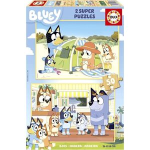 Puzzle 2x50 Blue (drewniane)