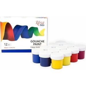 Farby gwasze 20ml 12 kolorów classic