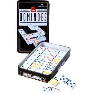 Domino Double 6 w metalowym pudełku