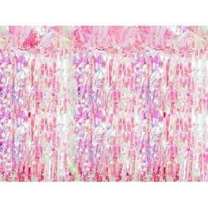 Kurtyna party opalizujący różowy 100x200cm