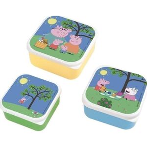 Lunch box 3szt Świnka Peppa