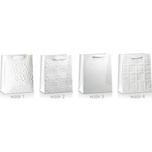 Torba prezentowa Lux biała 45x33x10cm MIX
