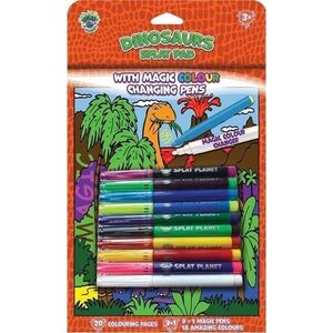 Książeczka z magicznymi mazakami Dinozaury