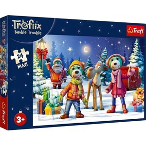 Puzzle 24 maxi Trefliki lepią bałwana TREFL EDUKAMP