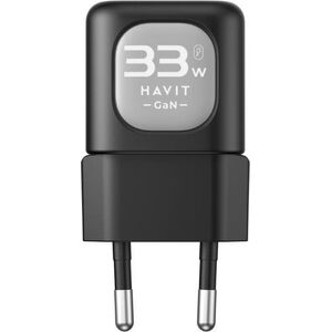 Ładowarka Havit UC20 EU USB-C+USB-C+USB-A (czarny)