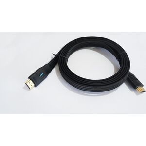 Kabel HDMI v 2.1 plaski 2m czarny