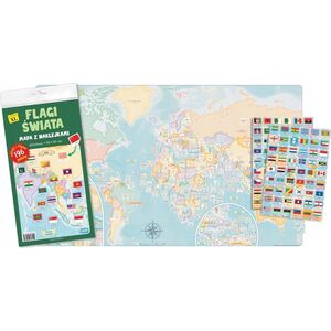 Wydawnictwo Jako Flagi świata. Mapa z naklejkami