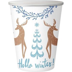 Kubeczki papierowe Hello Winter 250ml 6szt
