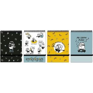 KOŁONOTES A6/96k. Kratka ZAMYKANY NA GUMKĘ / MINIONKI