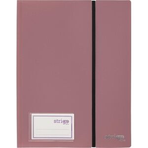 Album ofertowy A4 30kosz. z gumką ciemnoróż STRIGO
