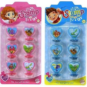 Stempelki serduszka zwierzęta MIX