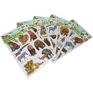 Naklejki 3D na ścianę zierzęta MIX