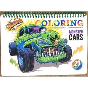 Kolorowanka A5 koło 20 kartek Monster cars