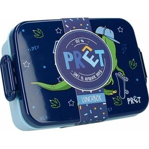 Śniadaniówka z przegródką Dino T-Rex Navy Pret