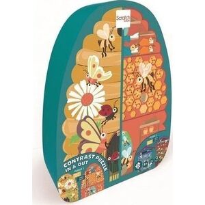 Dwustronne puzzle 40 XL Pszczoły i Ul