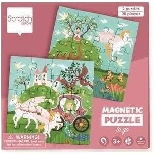 Puzzle magnetyczne 20x2 + książka Księżniczki