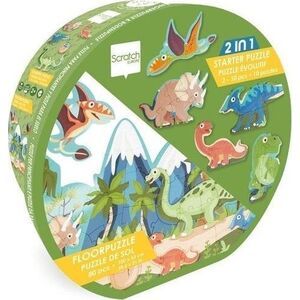 Puzzle podłogowe i pierwsze puzzle 2w1 Dinozaury