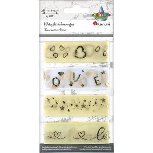 Wstążki z organzy 26mm x1m 4szt