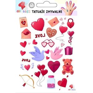 Tatuaże zmywalne dla dzieci Walentynki 3