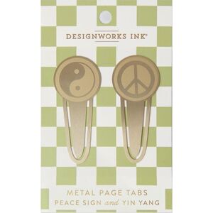 Zakładki do książek metalowe 2szt - Peace Yin Yang