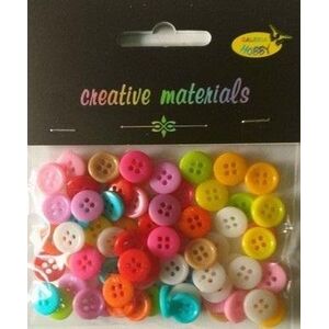 Guziki pastelowe kolorowe 11,5mm 15g ok.80szt