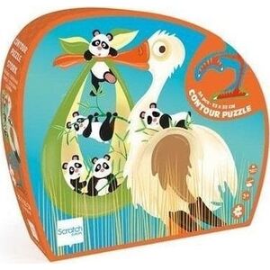Puzzle 24 konturowe Bocian