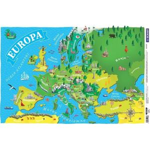 Mapa europu dla dzieci Podkładka na biurko
