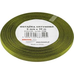 Wstążka satynowa oliwkowa 6mmx32m