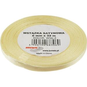 Wstążka satynowa ecru 6mmx32m