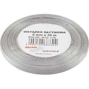 Wstążka satynowa srebrna 6mmx32m