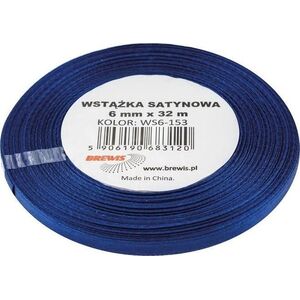 Wstążka satynowa granatowa 6mmx32m