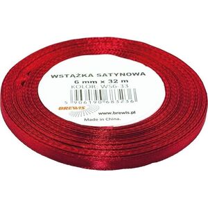 Wstążka satynowa bordowa 6mmx32m