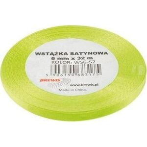 Wstążka satynowa jasna zielona 6mmx32m