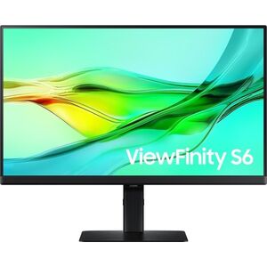 Samsung ViewFinity S6 S24D604UAU - S60UD Series - LED-Monitor - USB - 61 cm (24") (23.8" sichtbar) - 2560 x 1440 QHD @ 100 Hz - IPS - 350 cd/m2 - 1000:1 - HDR10 - 5 ms - HDMI, 2xDisplayPort, USB-C - Schwarz