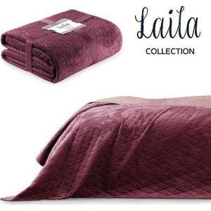 AmeliaHome Narzuta LAILA, Velvet, 240x260 cm, Fiolet+fiołkoworóżowa AmeliaHome