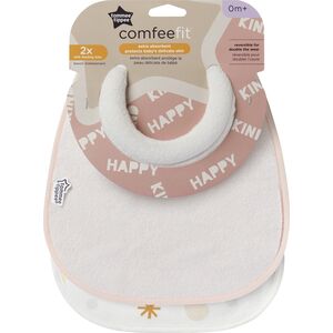 Tommee Tippee TOMMEE TIPPEE bib COMFEEFIT, 0 m+, 2 pcs., beige, multicolour, 46353060