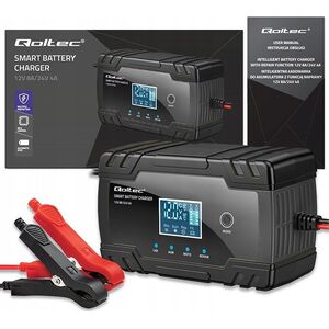 Inteligentna mikroprocesorowa ładowarka 12V 8A | 24V 4A |Prostownik z funkcjš naprawy do akumulatora AGM GEL | LCD