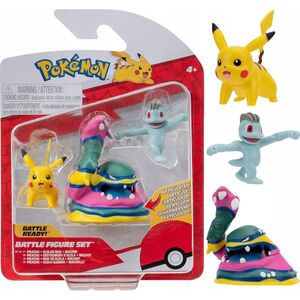 POKEMON Figurka Bitewna 3Pak Machop, Pikachu, Alolan Muk, figurki