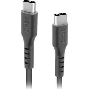 Kabel USB SBS Mobile USB-C - USB-C 1.5 m Czarny (TECABLETCC31K)