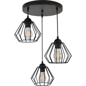 Lampa wisząca Orno WAYA lampa wisząca, moc max. 3x60W, E27, czarna
