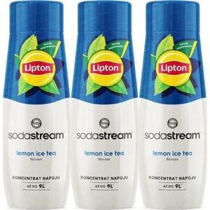 Sodastream 3 x Syrop Lipton Ice Tea cytrynowa 440 ml