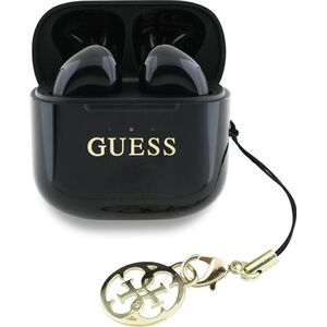Słuchawki TWS Guess Glossy Effect         Printed Classic Logo & Charm czarny