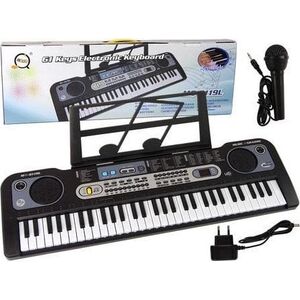Keyboard z mikrofonem czarny EDUKAMP
