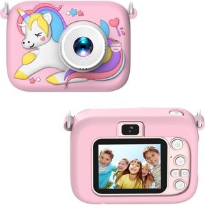 Aparat Cyfrowy Dla Dzieci Jednorożec Różowy 48Mpx HD 1080P LEAN Toys