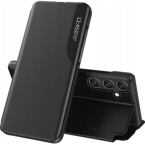 Eco Leather View Case etui do Samsung Galaxy S25+ z klapką podstawka - czarne