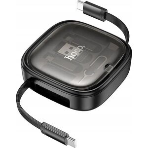 HOCO kabel All-in-one zwijany w zestawie z wymiennymi końcówkami PD 3A 60W U140 0,95 m czarny