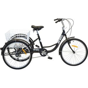 Enero Rower 3-kołowy 24" rehabilitacyjny 6-biegowy czarny